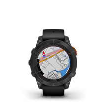 Load image into Gallery viewer, Garmin | FENIX 7 PRO SOLAR, SZÜRKE, FEKETE SZILIKON SZÍJJAL