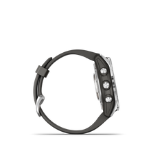 Load image into Gallery viewer, Garmin | FENIX 7S PRO SOLAR, EZÜST, GRAFITSZÜRKE SZILIKON SZÍJJAL