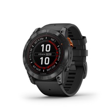 Load image into Gallery viewer, Garmin | FENIX 7X PRO SOLAR, SZÜRKE, FEKETE SZILIKON SZÍJJAL