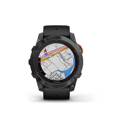 Load image into Gallery viewer, Garmin | FENIX 7X PRO SOLAR, SZÜRKE, FEKETE SZILIKON SZÍJJAL