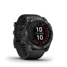 Load image into Gallery viewer, Garmin | FENIX 7X PRO SOLAR, SZÜRKE, FEKETE SZILIKON SZÍJJAL