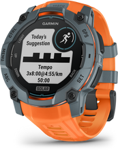Lade das Bild in den Galerie-Viewer, Garmin | INSTINCT 3, 50mm Solar, Szürke, narancs szíjjal (ED)