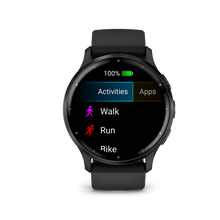 Kép betöltése a galériamegjelenítőbe: Garmin | VENU 3 FEKETE, FEKETE KERETTEL, BŐR ÉS SZILIKON SZÍJJAL