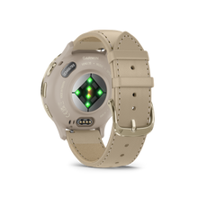 Lade das Bild in den Galerie-Viewer, Garmin | VENU 3S FRANCIA SZÜRKE-KRÉMARANY, BŐR ÉS SZILIKON SZÍJJAL