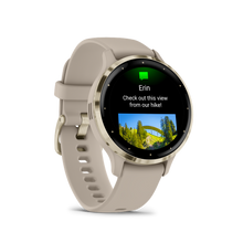 Kép betöltése a galériamegjelenítőbe: Garmin | VENU 3S FRANCIA SZÜRKE-KRÉMARANY, SZILIKON SZÍJJAL