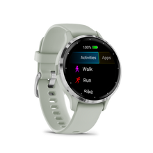 Lade das Bild in den Galerie-Viewer, Garmin | VENU 3S ZSÁLYA, EZÜST KERETTEL, SZILIKON SZÍJJAL