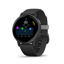 Kép betöltése a galériamegjelenítőbe: Garmin | VÍVOACTIVE 5 FEKETE, SZILIKON SZÍJJAL