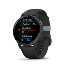 Kép betöltése a galériamegjelenítőbe: Garmin | VÍVOACTIVE 5 FEKETE, SZILIKON SZÍJJAL