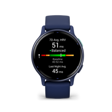 Kép betöltése a galériamegjelenítőbe: Garmin | VÍVOACTIVE 5 KÉK, SZILIKON SZÍJJAL