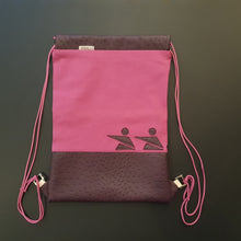 Load image into Gallery viewer, Táska evezős szimbólumokkal - lila