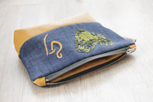 Kép betöltése a galériamegjelenítőbe: kis táska evezős mintával - sárga, kék