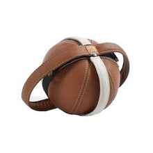 Load image into Gallery viewer, YA&#39;Elasko Stretch ball | Home collection Leather - Camel brown, White 
