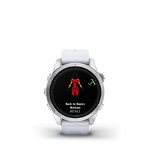 Kép betöltése a galériamegjelenítőbe: Garmin | EPIX PRO (GEN 2) 42 MM, EZÜST, FEHÉRKŐ SZILION SZÍJJAL (ED)
