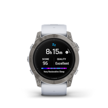 Load image into Gallery viewer, Garmin | EPIX PRO (GEN 2) SAPPHIRE 51 MM, TITANIUM, FEHÉRKŐ SZILIKON SZÍJJAL (ED XD)
