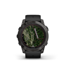 Load image into Gallery viewer, Garmin | FENIX 7X PRO SAPPHIRE SOLAR, SZÜRKE DLC TITÁNIUM, FEKETE SZILIKON SZÍJJAL (ED XD)
