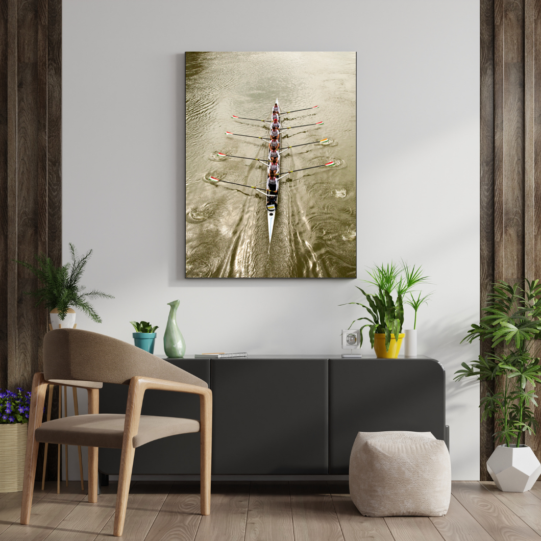 Rowing photo on canvas