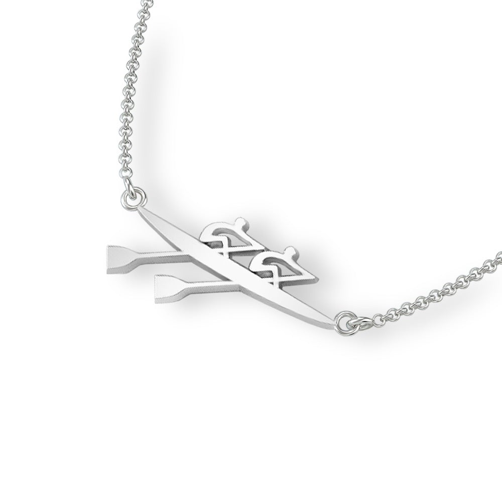 Rowing necklace - two pairs of rowing | Strokeside Designs